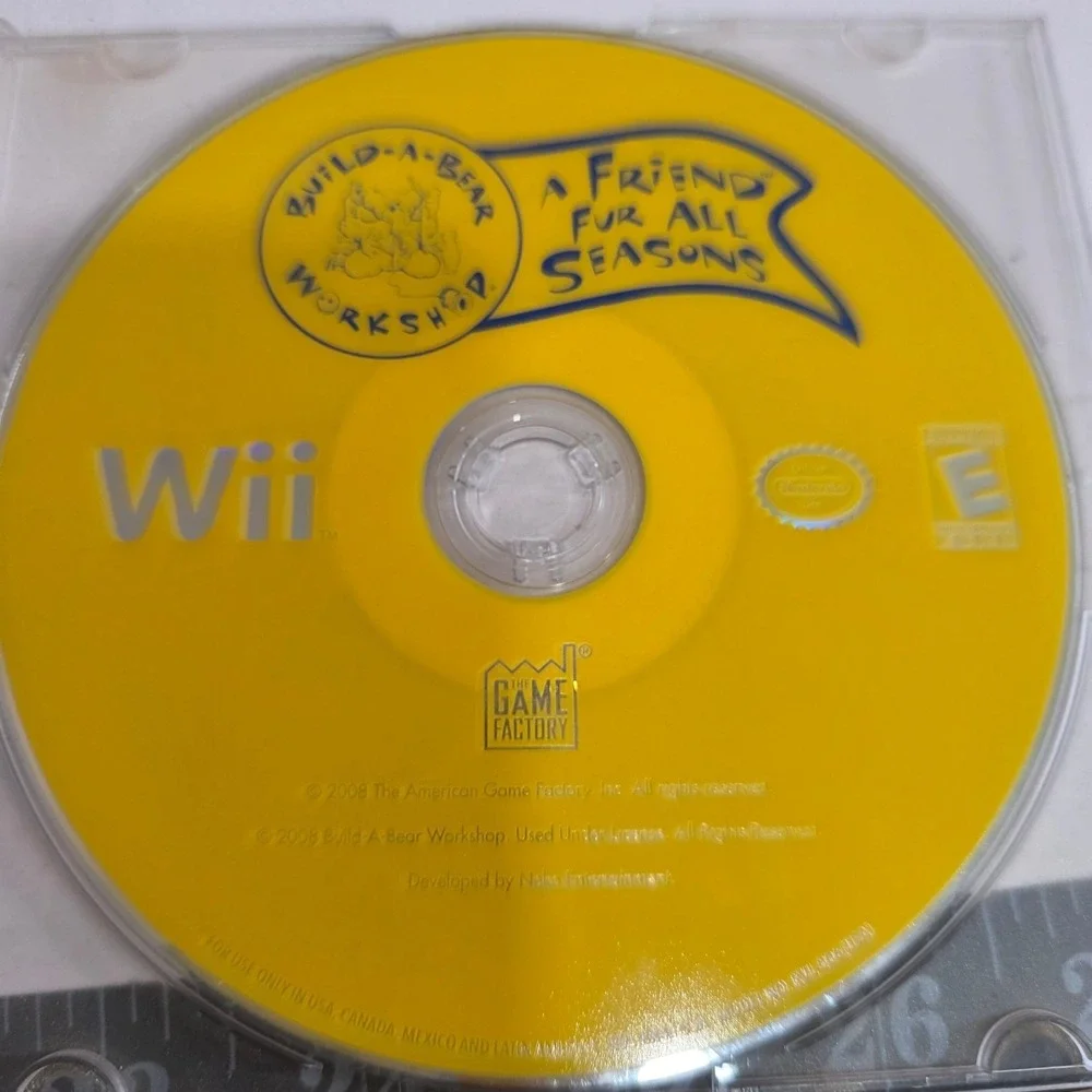 Build-A-Bear Workshop A Friend Fur All Seasons Wii Disc Only Untested Game